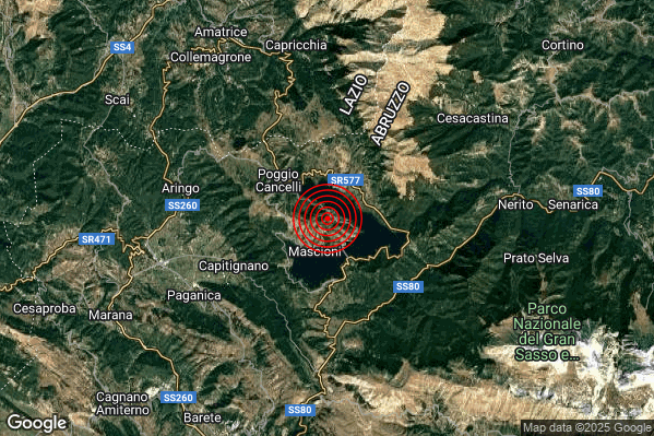 Terremoto 23:16:42 M2.2 epicentro “2 km SW Campotosto (AQ)” Terremoto 23:16:42 M2.2 epicentro “2 km SW Campotosto (AQ)”