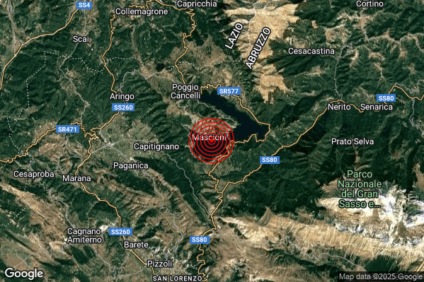 Terremoto 23:21:21 M2.4 epicentro “4 km SW Campotosto (AQ)” Terremoto 23:21:21 M2.4 epicentro “4 km SW Campotosto (AQ)”
