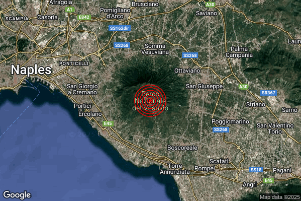 Terremoto 07:40:53 M2.2 epicentro “Vesuvio” Terremoto 07:40:53 M2.2 epicentro “Vesuvio”
