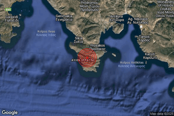 Terremoto 02:06:34 M5.1 epicentro “Greece” Terremoto 02:06:34 M5.1 epicentro “Greece”