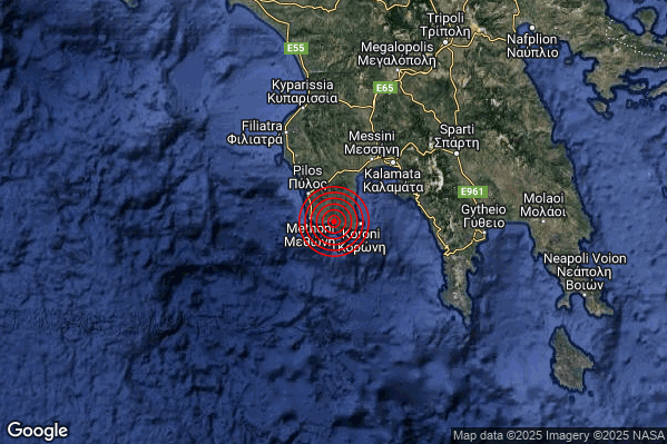 Terremoto 18:50:40 M4.5 epicentro “Costa Occidentale Peloponneso (GRECIA)” Terremoto 18:50:40 M4.5 epicentro “Costa Occidentale Peloponneso (GRECIA)”