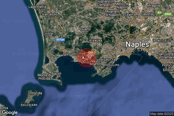 Terremoto 06:44:48 M2.3 epicentro “Campi Flegrei” Terremoto 06:44:48 M2.3 epicentro “Campi Flegrei”