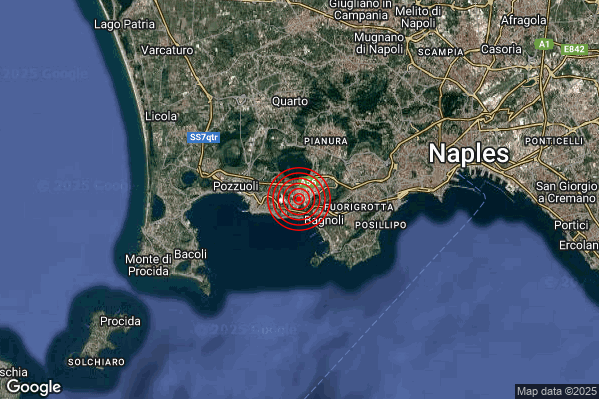Terremoto 06:50:59 M2.1 epicentro “Campi Flegrei” Terremoto 06:50:59 M2.1 epicentro “Campi Flegrei”