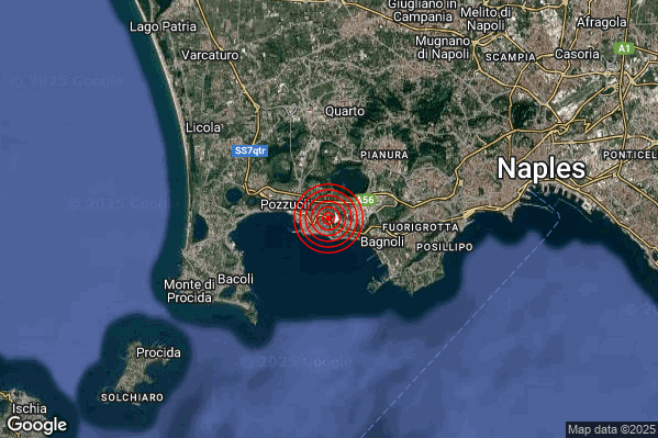 Terremoto 19:31:06 M3.2 epicentro “Campi Flegrei” Terremoto 19:31:06 M3.2 epicentro “Campi Flegrei”