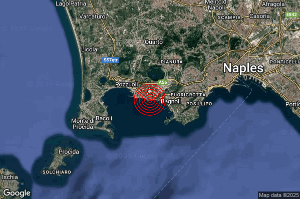 Terremoto 21:45:34 M2.5 epicentro “Campi Flegrei” Terremoto 21:45:34 M2.5 epicentro “Campi Flegrei”