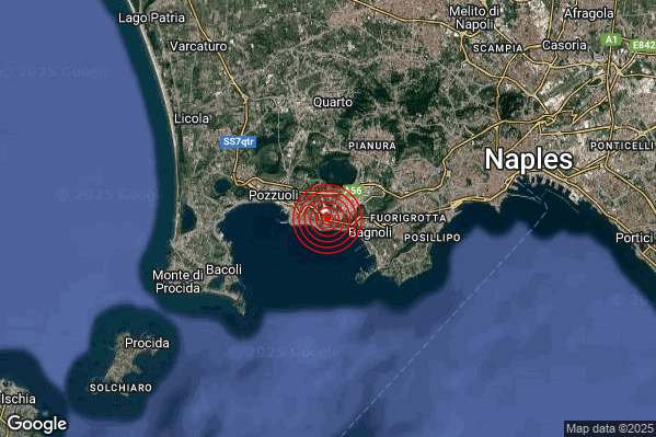 Terremoto 07:14:12 M2.1 epicentro “Campi Flegrei” Terremoto 07:14:12 M2.1 epicentro “Campi Flegrei”