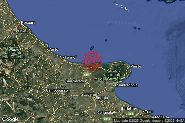 Terremoto 09:53:56 M2.6 epicentro “Costa Garganica (Foggia)” Terremoto 09:53:56 M2.6 epicentro “Costa Garganica (Foggia)”