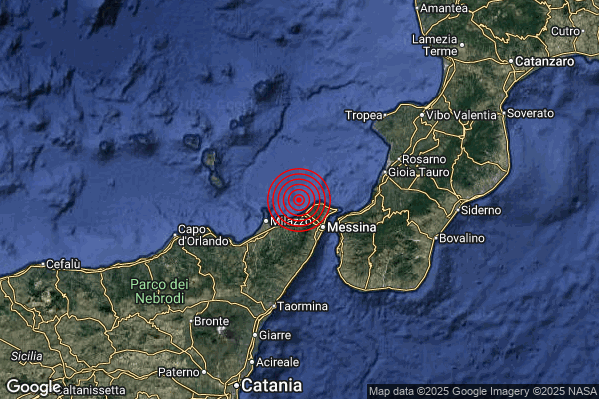 Terremoto 04:35:11 M2.9 epicentro “Costa Siciliana nord-orientale (Messina)” Terremoto 04:35:11 M2.9 epicentro “Costa Siciliana nord-orientale (Messina)”