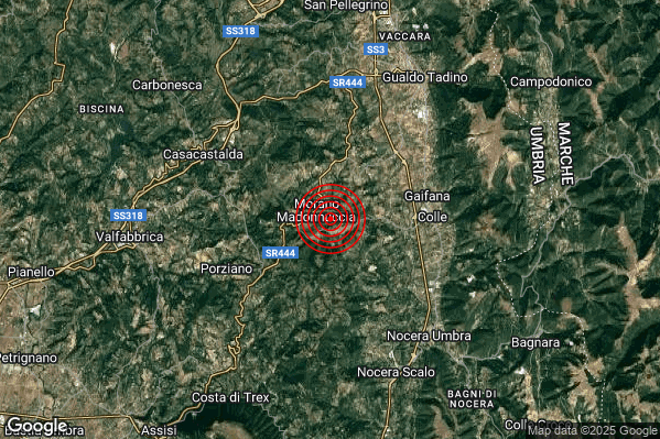 Terremoto 14:51:02 M2.7 epicentro “8 km NW Nocera Umbra (PG)” Terremoto 14:51:02 M2.7 epicentro “8 km NW Nocera Umbra (PG)”