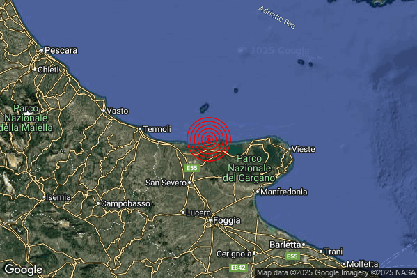 Terremoto 01:15:13 M2.0 epicentro “Costa Garganica (Foggia)” Terremoto 01:15:13 M2.0 epicentro “Costa Garganica (Foggia)”