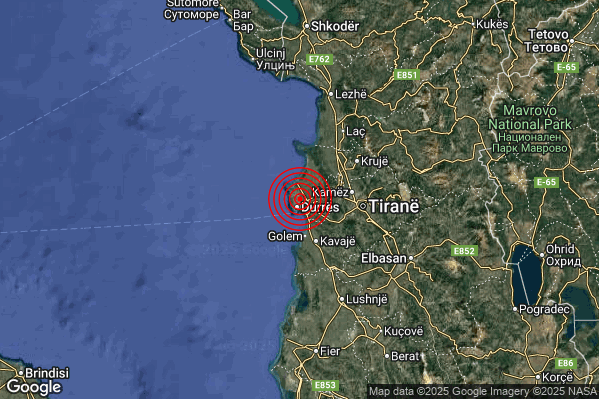 Terremoto 09:04:30 M3.6 epicentro “Costa Albanese settentrionale (ALBANIA)” Terremoto 09:04:30 M3.6 epicentro “Costa Albanese settentrionale (ALBANIA)”