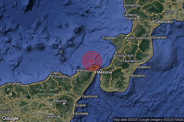 Terremoto 17:14:00 M2.0 epicentro “Costa Siciliana nord-orientale (Messina)” Terremoto 17:14:00 M2.0 epicentro “Costa Siciliana nord-orientale (Messina)”