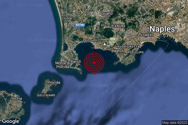 Terremoto 12:51:17 M2.2 epicentro “Campi Flegrei” Terremoto 12:51:17 M2.2 epicentro “Campi Flegrei”