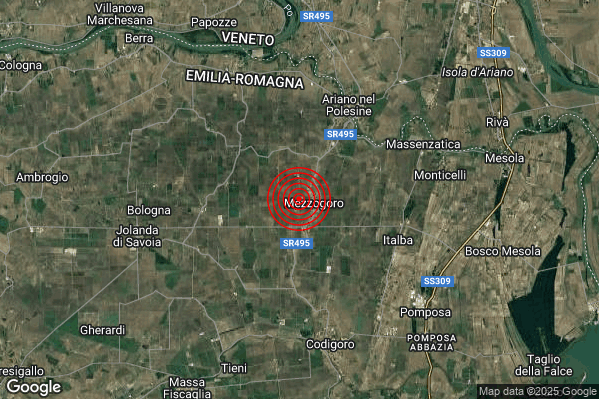 Terremoto 21:58:57 M2.2 epicentro “6 km SW Ariano nel Polesine (RO)” Terremoto 21:58:57 M2.2 epicentro “6 km SW Ariano nel Polesine (RO)”