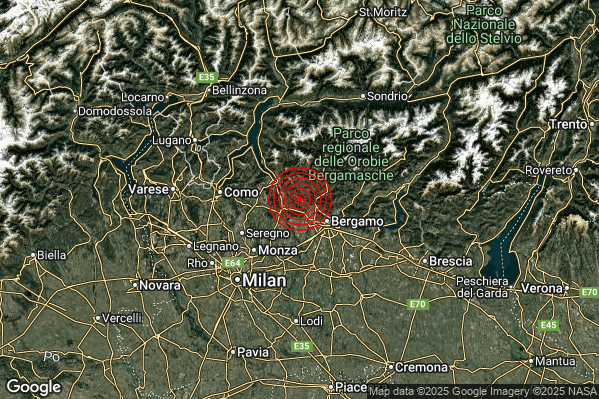 Terremoto 10:28:22 M2.1 epicentro “3 km SE Costa Valle Imagna (BG)” Terremoto 10:28:22 M2.1 epicentro “3 km SE Costa Valle Imagna (BG)”
