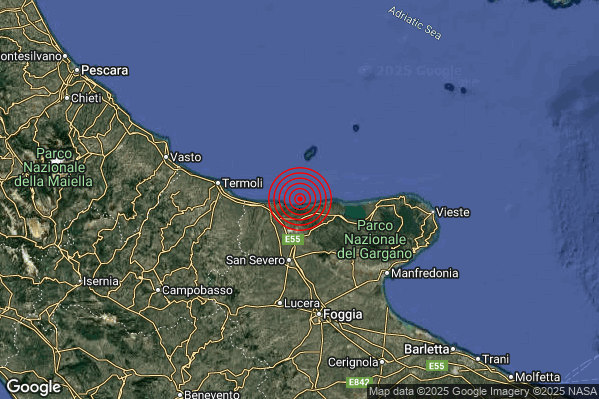 Terremoto 08:45:21 M2.3 epicentro “Costa Garganica (Foggia)” Terremoto 08:45:21 M2.3 epicentro “Costa Garganica (Foggia)”