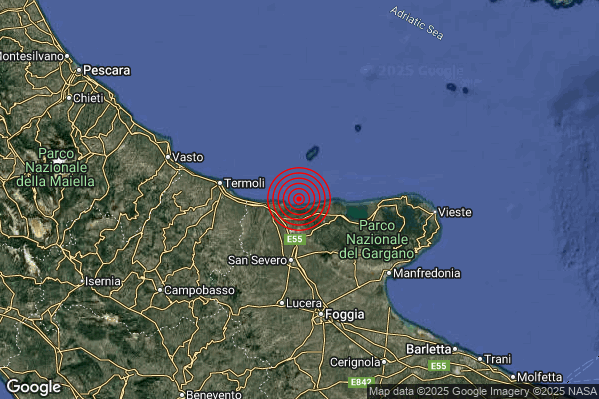 Terremoto 00:11:37 M2.8 epicentro “Costa Garganica (Foggia)” Terremoto 00:11:37 M2.8 epicentro “Costa Garganica (Foggia)”