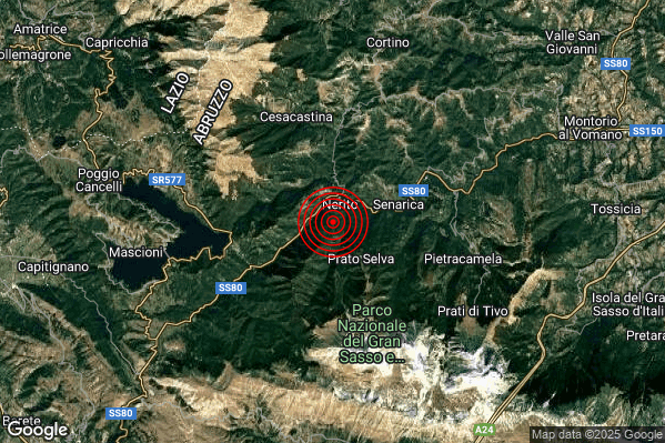 Terremoto 12:28:16 M2.7 epicentro “1 km SW Crognaleto (TE)” Terremoto 12:28:16 M2.7 epicentro “1 km SW Crognaleto (TE)”