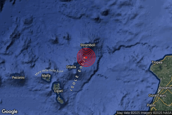 Terremoto 04:36:40 M3.1 epicentro “Isole Eolie (Messina)” Terremoto 04:36:40 M3.1 epicentro “Isole Eolie (Messina)”