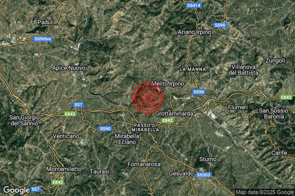 Terremoto 02:54:23 M3.5 epicentro “3 km SE Bonito (AV)” Terremoto 02:54:23 M3.5 epicentro “3 km SE Bonito (AV)”