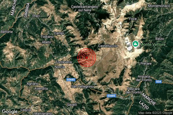 Terremoto 12:18:58 M2.0 epicentro “6 km E Norcia (PG)” Terremoto 12:18:58 M2.0 epicentro “6 km E Norcia (PG)”