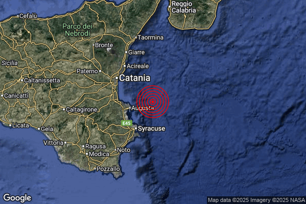 Terremoto 07:10:30 M2.1 epicentro “Costa Siracusana (Siracusa)” Terremoto 07:10:30 M2.1 epicentro “Costa Siracusana (Siracusa)”
