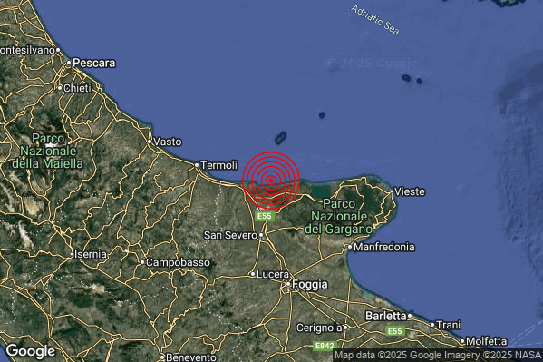 Terremoto 02:44:37 M2.3 epicentro “Costa Garganica (Foggia)” Terremoto 02:44:37 M2.3 epicentro “Costa Garganica (Foggia)”
