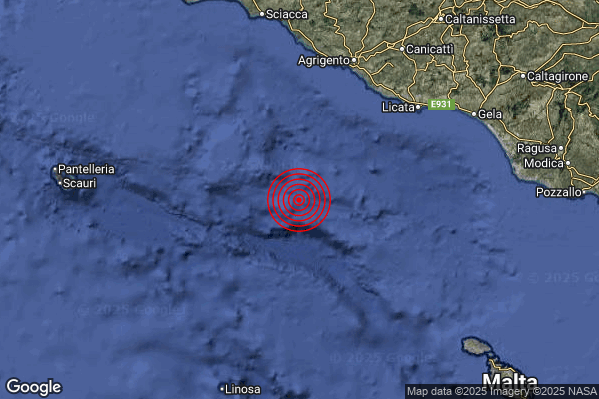 Terremoto 03:31:01 M2.5 epicentro “Canale di Sicilia meridionale (MARE)” Terremoto 03:31:01 M2.5 epicentro “Canale di Sicilia meridionale (MARE)”