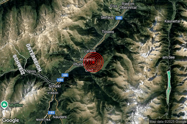 Terremoto 11:55:43 M2.6 epicentro “V3 Val Venosta (ITALIA SVIZZERA AUSTRIA)” Terremoto 11:55:43 M2.6 epicentro “V3 Val Venosta (ITALIA SVIZZERA AUSTRIA)”