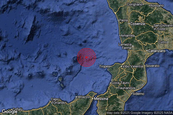 Terremoto 08:17:39 M3.0 epicentro “Tirreno Meridionale (MARE)”