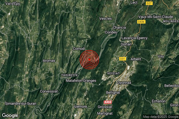 Terremoto 04:03:49 M2.2 epicentro “France” Terremoto 04:03:49 M2.2 epicentro “France”