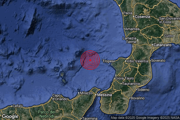 Terremoto 04:14:55 M2.1 epicentro “Tirreno Meridionale (MARE)” Terremoto 04:14:55 M2.1 epicentro “Tirreno Meridionale (MARE)”