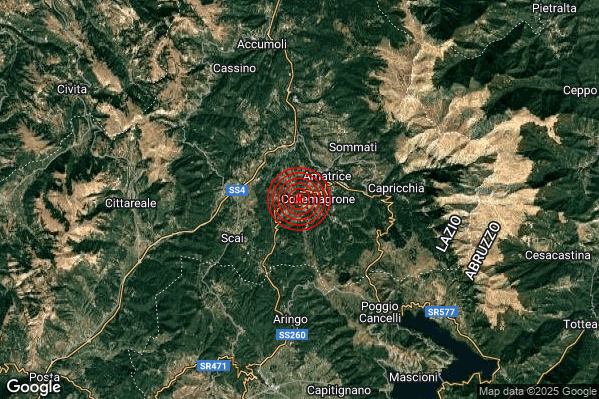 Terremoto 18:28:22 M2.0 epicentro “2 km SW Amatrice (RI)” Terremoto 18:28:22 M2.0 epicentro “2 km SW Amatrice (RI)”