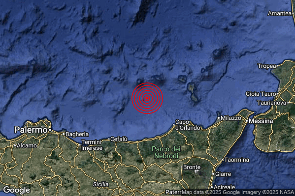 Terremoto 05:17:05 M2.9 epicentro “Costa Siciliana nord-orientale (Messina)” Terremoto 05:17:05 M2.9 epicentro “Costa Siciliana nord-orientale (Messina)”
