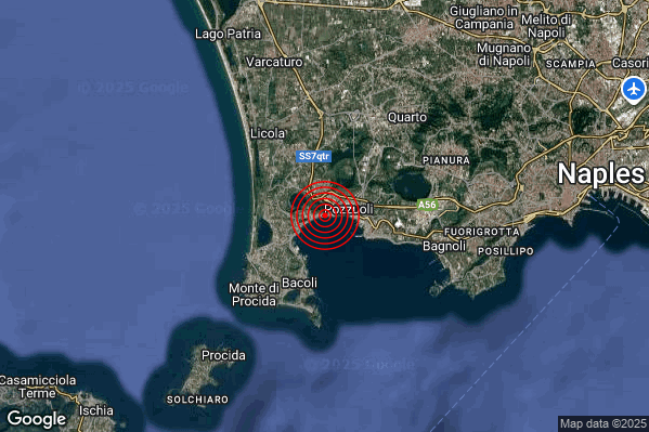 Terremoto 21:53:23 M3.0 epicentro “Campi Flegrei” Terremoto 21:53:23 M3.0 epicentro “Campi Flegrei”