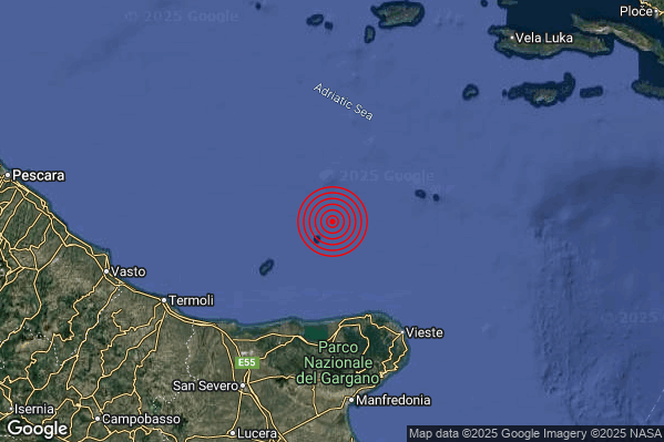 Terremoto 12:30:34 M2.4 epicentro “Adriatico Centrale (MARE)” Terremoto 12:30:34 M2.4 epicentro “Adriatico Centrale (MARE)”
