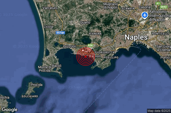 Terremoto 16:38:47 M2.7 epicentro “Campi Flegrei” Terremoto 16:38:47 M2.7 epicentro “Campi Flegrei”