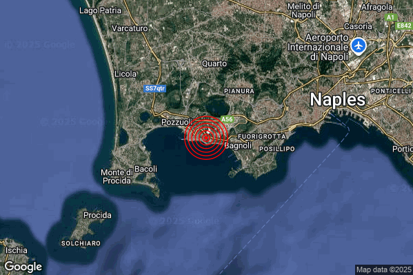 Terremoto 04:55:45 M4.0 epicentro “Campi Flegrei” Terremoto 04:55:45 M4.0 epicentro “Campi Flegrei”