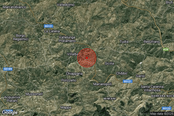 Terremoto 23:01:37 M2.2 epicentro “3 km E Villalba (CL)” Terremoto 23:01:37 M2.2 epicentro “3 km E Villalba (CL)”