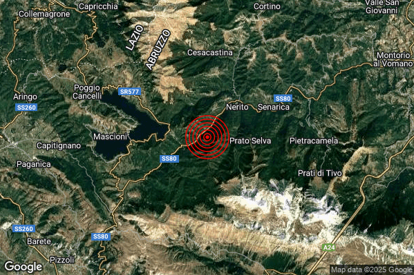 Terremoto 11:46:08 M2.0 epicentro “4 km SW Crognaleto (TE)” Terremoto 11:46:08 M2.0 epicentro “4 km SW Crognaleto (TE)”