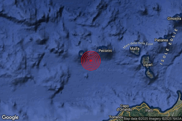 Terremoto 14:54:08 M2.3 epicentro “Isole Eolie (Messina)” Terremoto 14:54:08 M2.3 epicentro “Isole Eolie (Messina)”