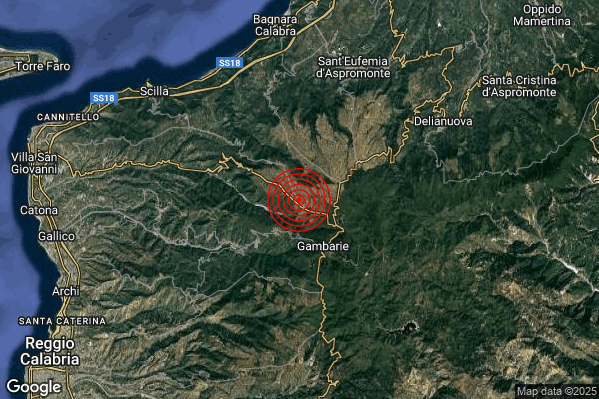 Terremoto 20:19:45 M2.3 epicentro “4 km NE Santo Stefano in Aspromonte (RC)” Terremoto 20:19:45 M2.3 epicentro “4 km NE Santo Stefano in Aspromonte (RC)”