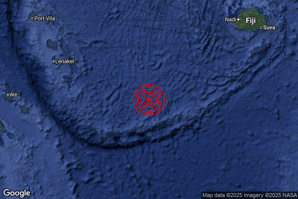 Terremoto 23:47:53 M6.2 epicentro “Fiji [Sea]”