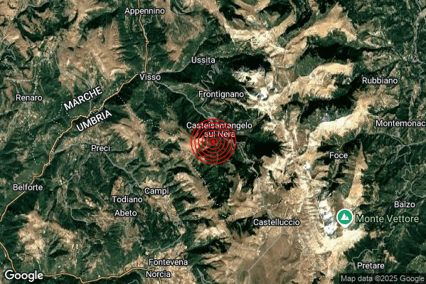 Terremoto 06:17:39 M2.2 epicentro “1 km SW Castelsantangelo sul Nera (MC)” Terremoto 06:17:39 M2.2 epicentro “1 km SW Castelsantangelo sul Nera (MC)”