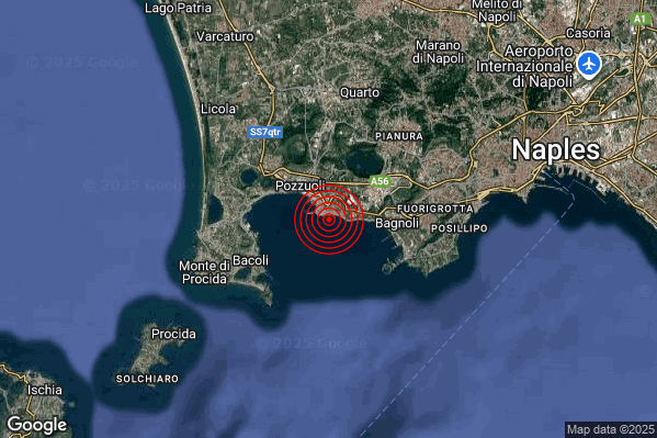 Terremoto 07:07:59 M2.0 epicentro “Campi Flegrei” Terremoto 07:07:59 M2.0 epicentro “Campi Flegrei”
