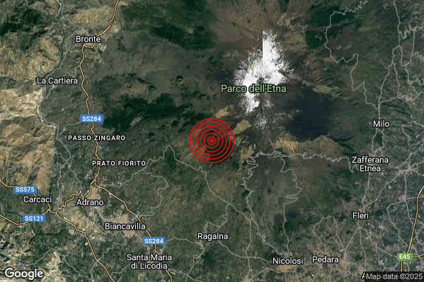 Terremoto 11:11:29 M2.0 epicentro “9 km N Ragalna (CT)” Terremoto 11:11:29 M2.0 epicentro “9 km N Ragalna (CT)”