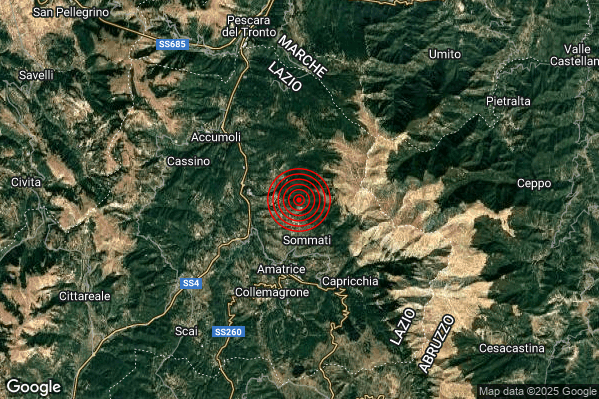 Terremoto 06:53:21 M2.1 epicentro “4 km NE Amatrice (RI)” Terremoto 06:53:21 M2.1 epicentro “4 km NE Amatrice (RI)”