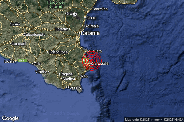 Terremoto 16:08:31 M2.1 epicentro “Costa Siracusana (Siracusa)” Terremoto 16:08:31 M2.1 epicentro “Costa Siracusana (Siracusa)”