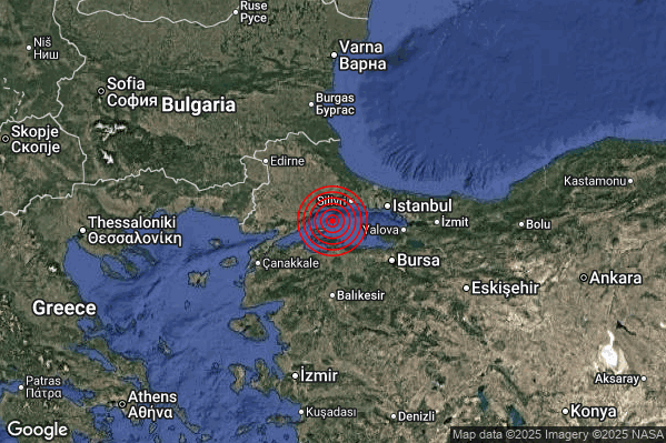 Terremoto 13:55:05 M5.3 epicentro “Turkey [Sea]”