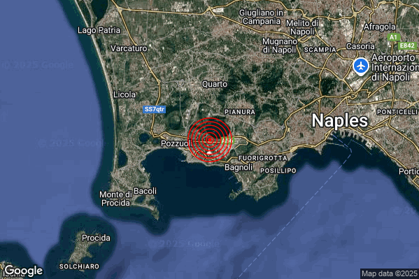 Terremoto 16:48:03 M2.2 epicentro “Campi Flegrei” Terremoto 16:48:03 M2.2 epicentro “Campi Flegrei”